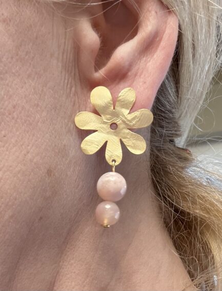 Pendientes Flower Power Nude - Imagen 2
