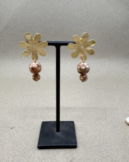Pendientes Flower Power Beige